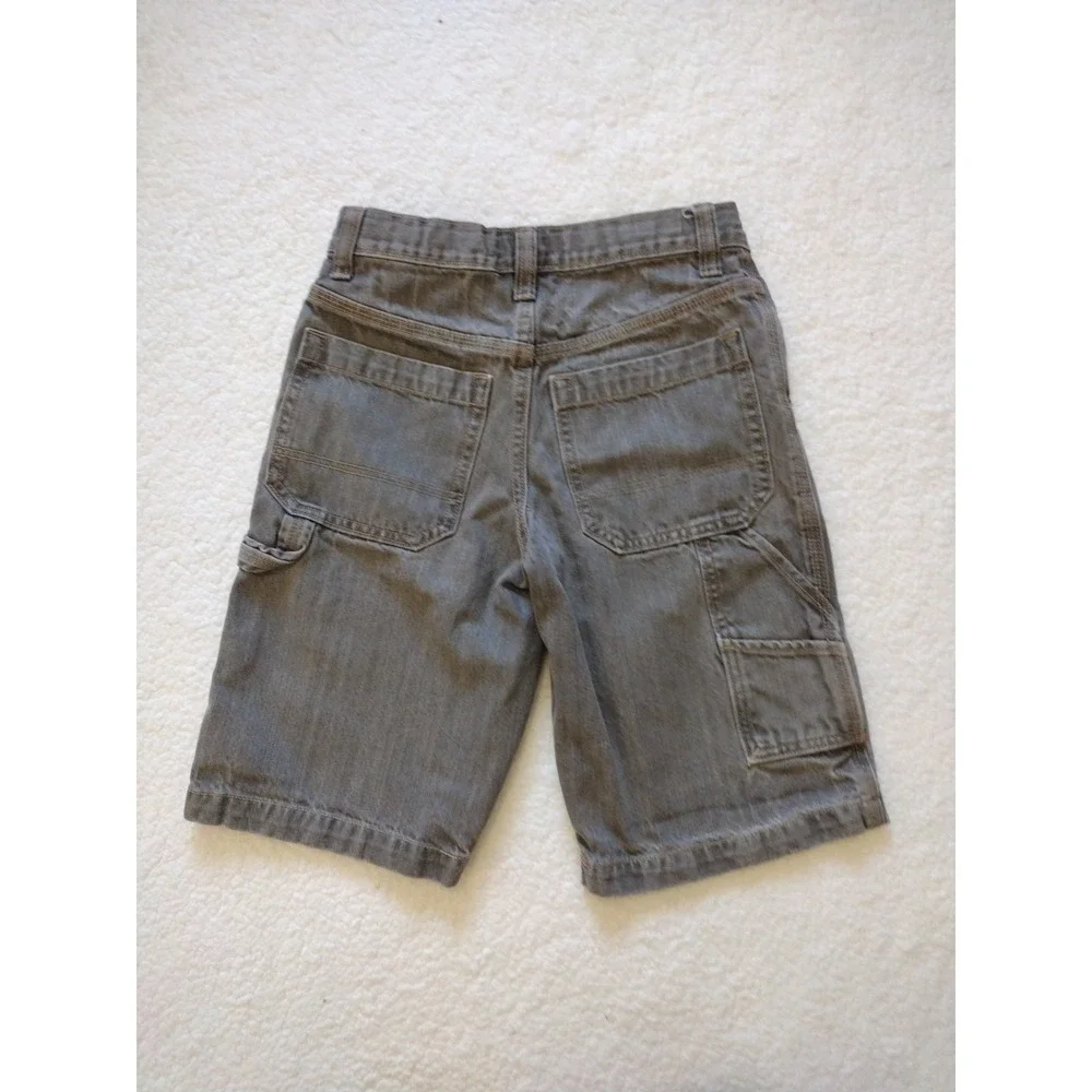 Old Navy Bermuda Shorts‎ Kids Boy 14 Gray Denim Adjustable Waist Band  Mid-Rise